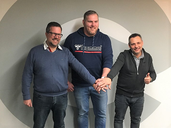 v.l.n.r.: Ruedi Eicher, Energie Seeland AG, Christian Stucki, Renato Mantese, Energie Seeland AG