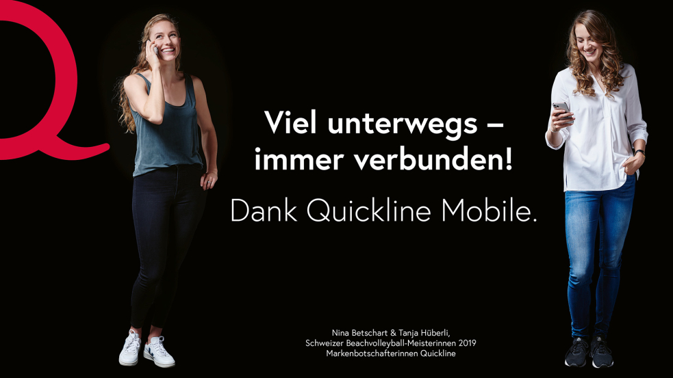Viel unterwegs - immer verbunden. Quickline Mobile.