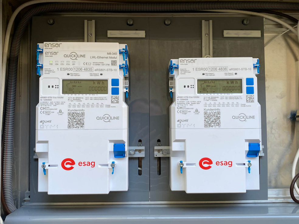 Die zwei ersten angeschlossenen Smart Meter des Rollout.