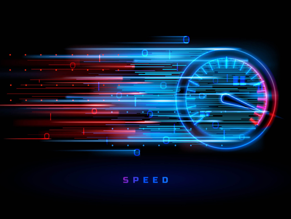 Symbolbild für 10 Gbit/s-Internetgeschwindigkeit.